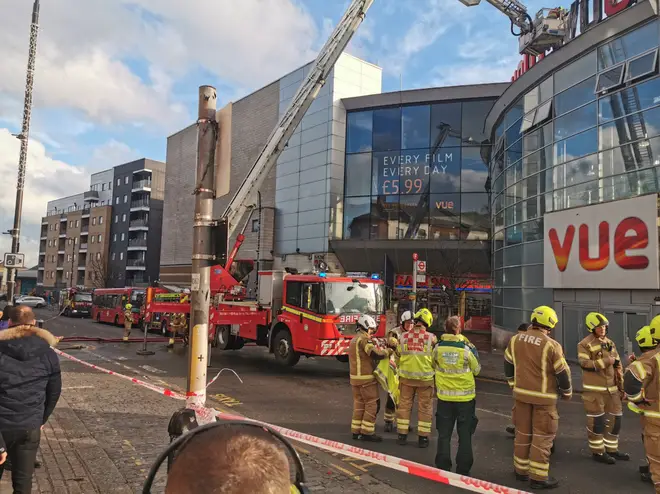 A fire has broken out at a Vue cinema in north London