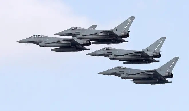 The RAF confirmed the loud noise was caused by an unresponsive aircraft