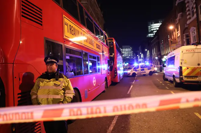 Two people were killed and three were injured in the London Bridge terror attack