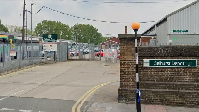 The incident happened at Selhurst Traincare Depot in Croydon