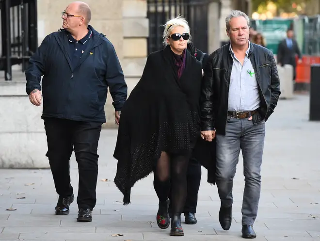 The family of Harry Dunn, (left to right) Tim Dunn (Harry's father), Charlotte Charles (Harry's mother), and Bruce Charles, arrive at Portcullis House, London for a meeting with shadow Foreign Secretary Emily Thornberry.