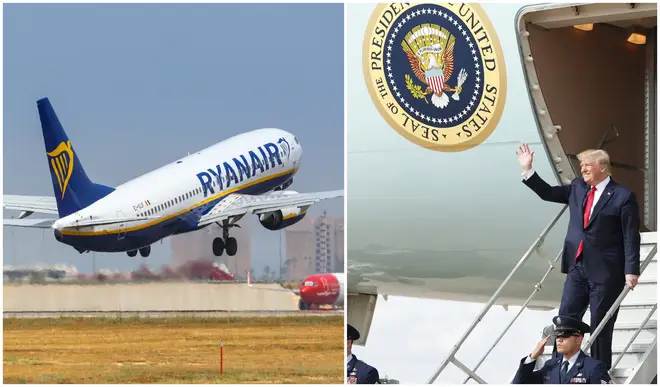 Donald Trump caused a Ryanair flight to be diverted 120 miles away from its original airport