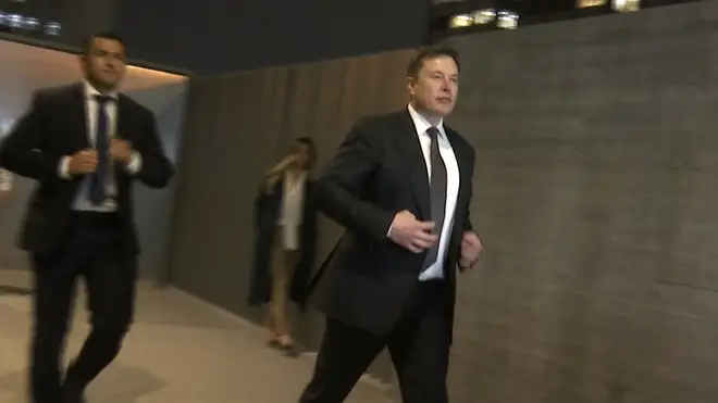 Elon Musk arrives in court