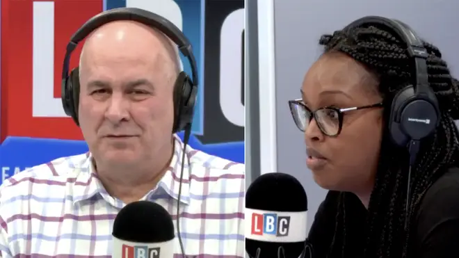 Iain Dale challenged Nimco Ali over her comments