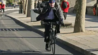 Boris Johnson on the cycle superhighway