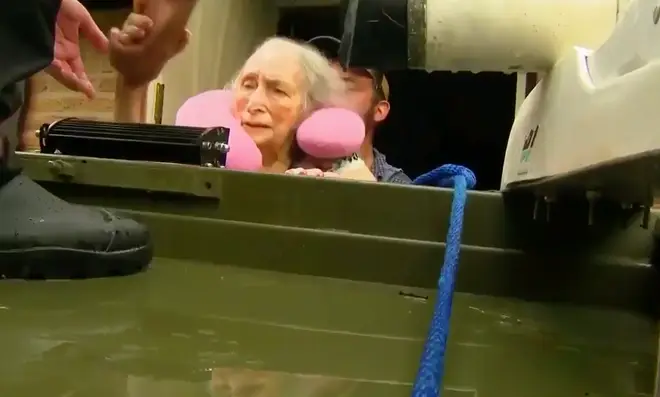 Elderly Woman Rescued From Storm