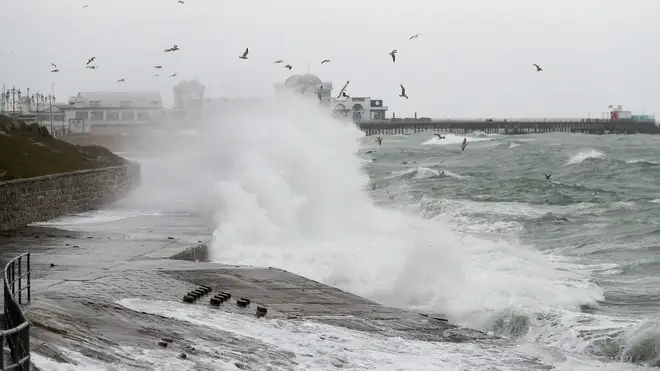 File photo: Strong gales could cause large waves on Monday