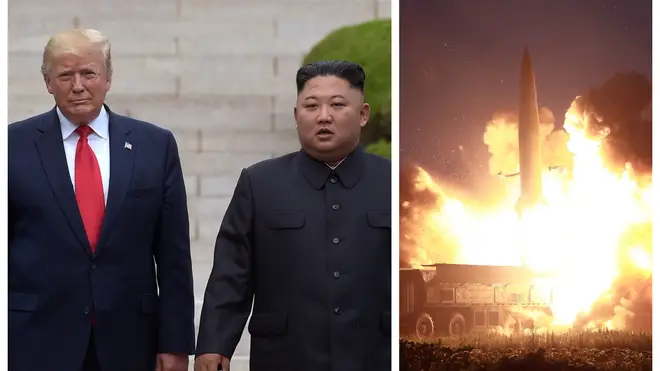 President Donald Trump and Kim Jong Un met in June / an earlier missile test