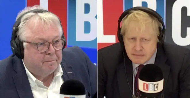 Nick Ferrari interviewing Boris Johnson live on LBC