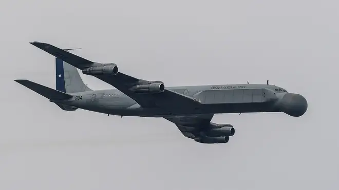 The Chilean military plane disappeared on Monday evening (file photo)