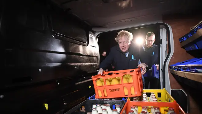 Boris Johnson started his day delivering milk