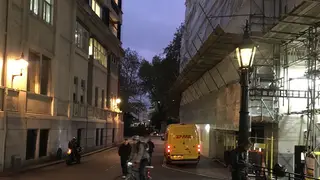 A street light in London
