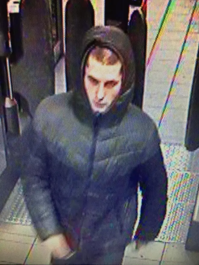 The second image released of the man at an underground station