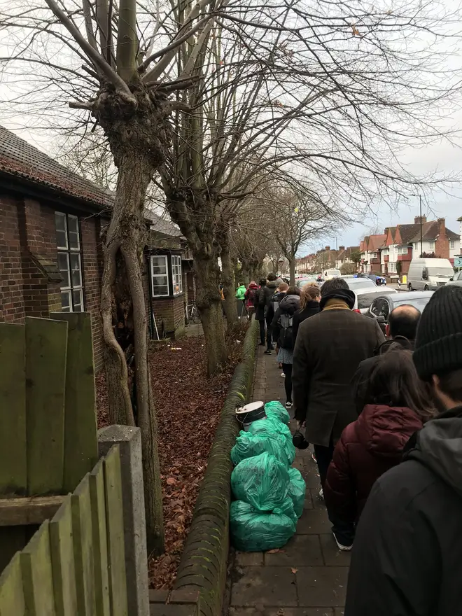 Voters are in large queues in Streatham Hill