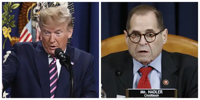 President Donald Trump (left) and House Judiciary Committee Chairman Jerrold Nadler