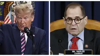 President Donald Trump (left) and House Judiciary Committee Chairman Jerrold Nadler