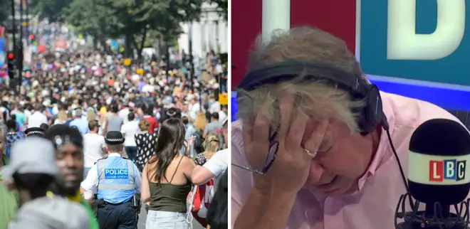 Nick Ferrari left with his head in his hands during this Notting Hill Carnival call.