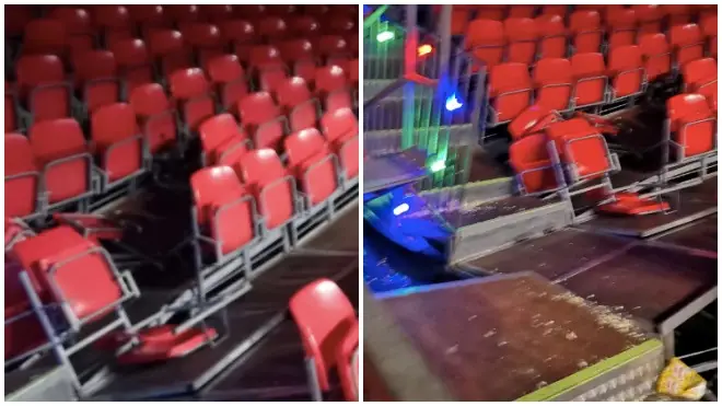 Around 20 seats collapsed inside the circus tent at EventCity in Trafford