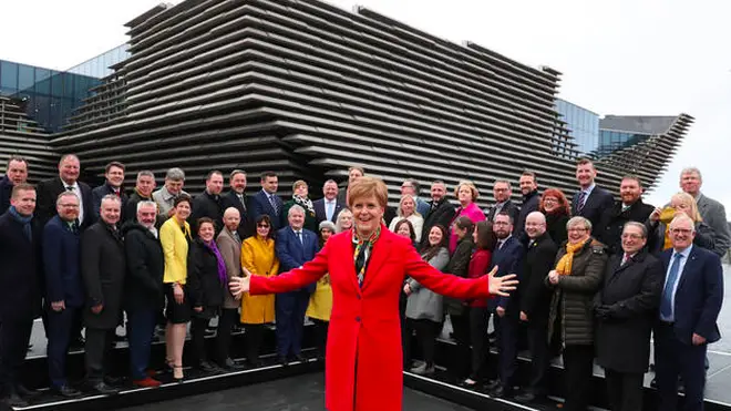 The SNP increased its share of the vote to 45% and achieved 47 MPs