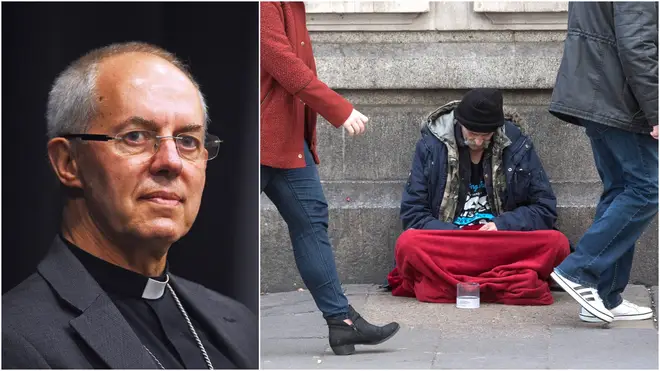 Justin Welby addressed the issue of homelessness