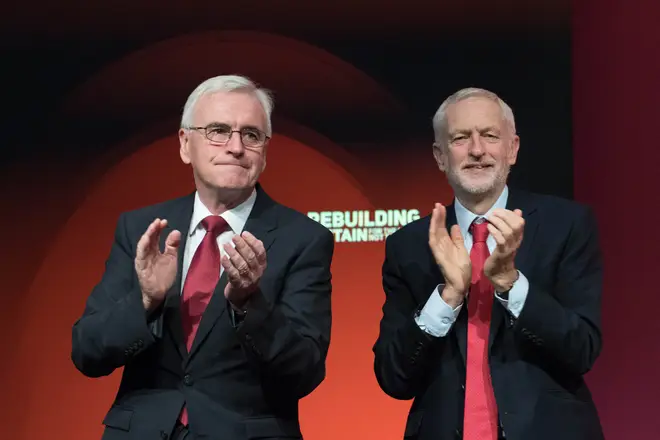 The caller said John McDonnell (left) and Jeremy Corbyn (right) should continue to lead the Labour Party