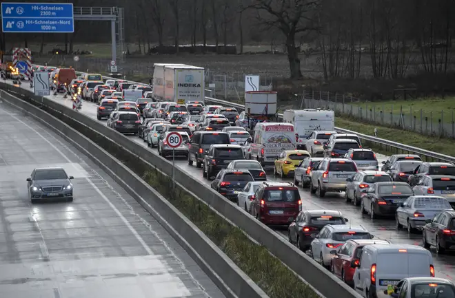 Traffic jams are to be expected at Christmas