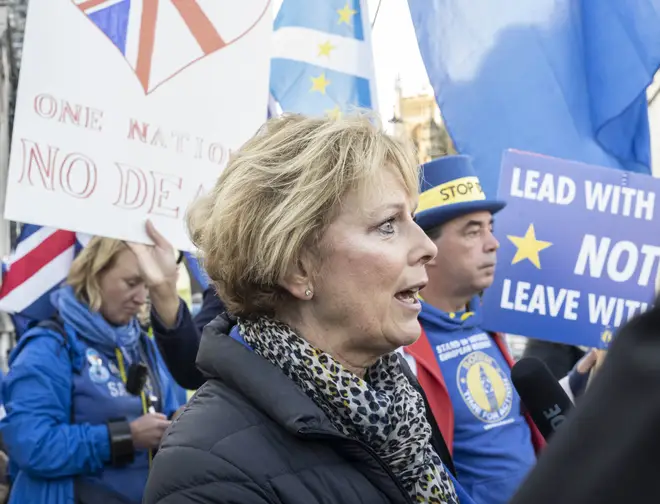 Anna Soubry during an anti-Brexit protest