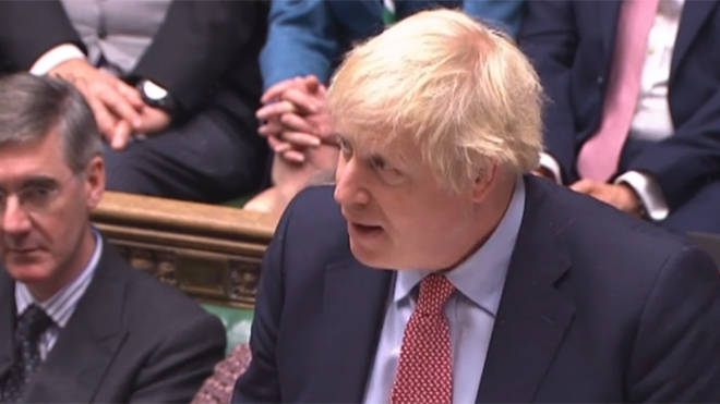 Boris Johnson addressing MPs in the Commons for the first time as Prime Minister