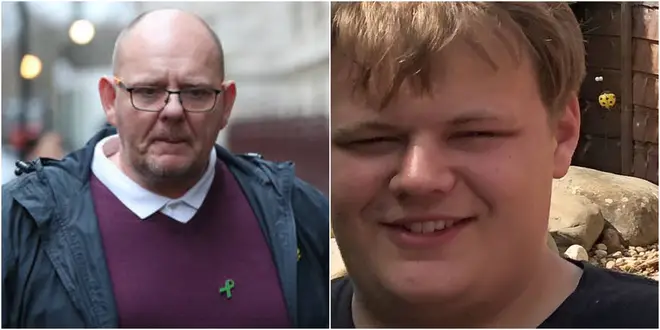 Harry Dunn's dad (left) and Harry Dunn (right)