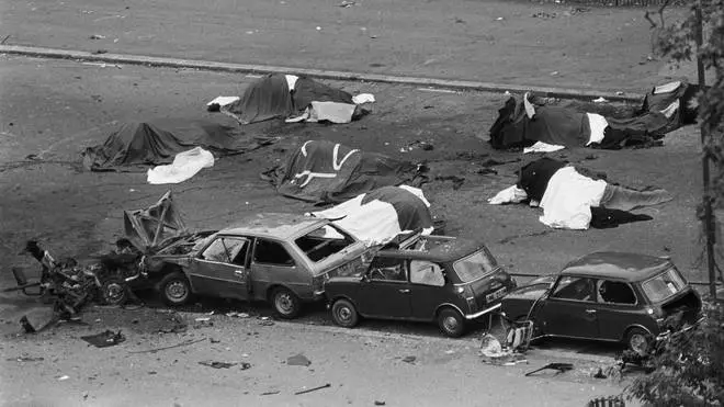 The scene of the Hyde Park bombing