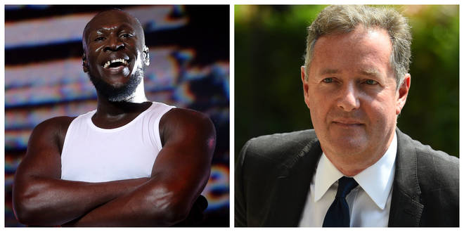 Stormzy and Piers Morgan