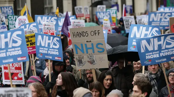 Many protests have been held in opposition to the government's NHS strategy