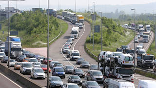 Traffic queues are predicted on several major roads