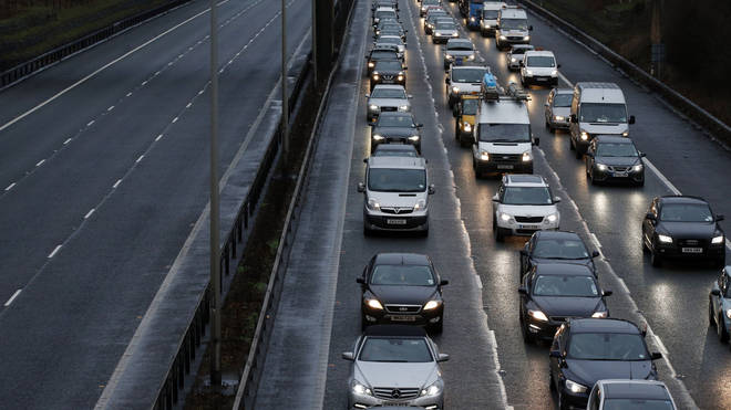 Parts of the M23 were closed on Thursday night due to flooding
