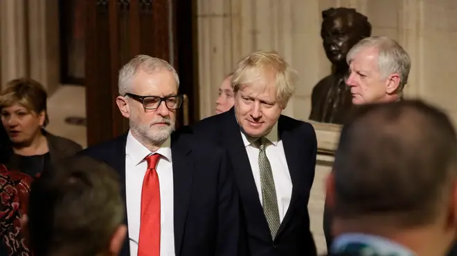 Labour leader Jeremy Corbyn (left) and Prime Minister Boris Johnson