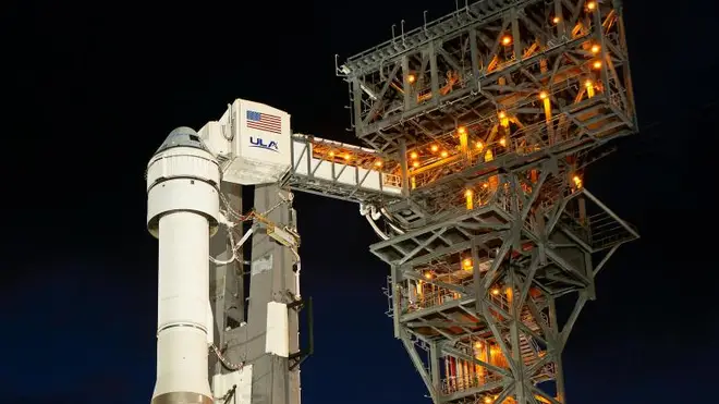 The Starliner on the pad pre launch