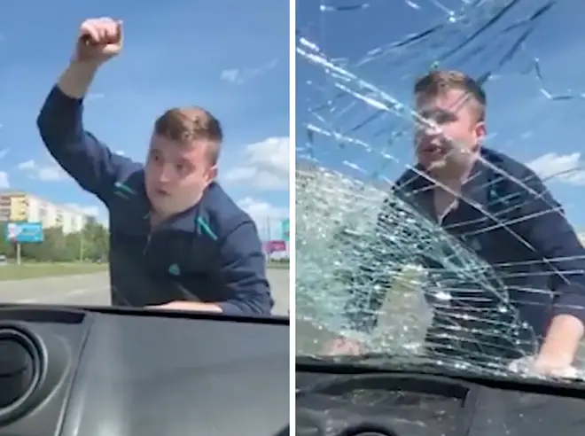 Furious father smashes windows of ex-wifes car in custody row