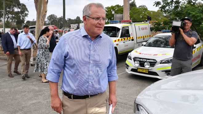 Australia's Prime Minister Scott Morrison returns to work