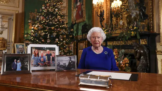 Her Majesty The Queen giving her Christmas message