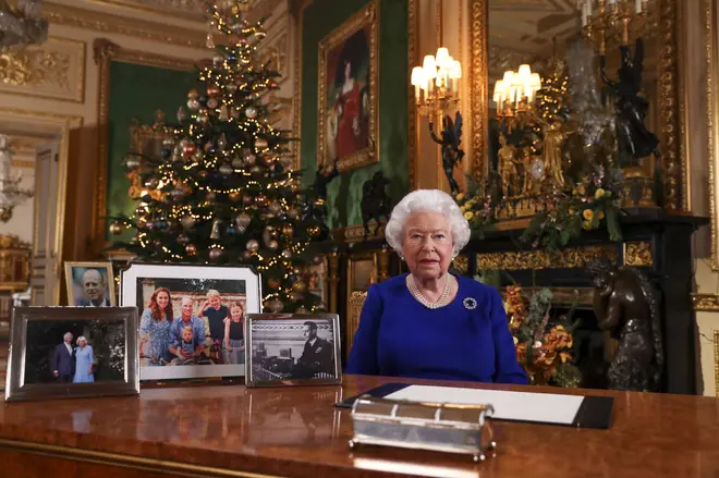 Four photos are on show during the Queen's Speech