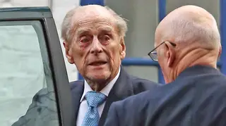 Prince Philip walked unaided to his car