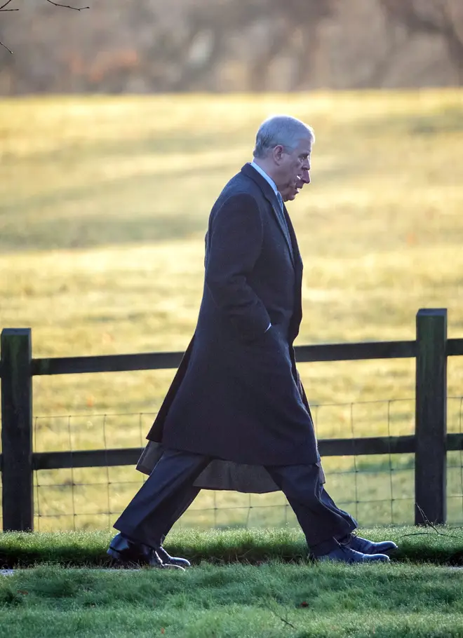 The Duke of York walked alongside Prince Charles