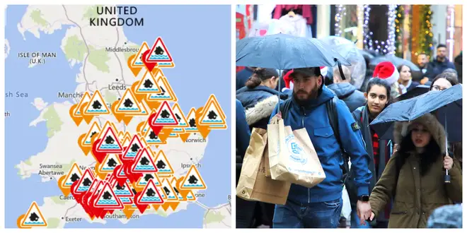 Flood warnings are in place for Boxing Day