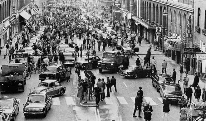 Sweden swapped driving on the left to the right 50 years ago today