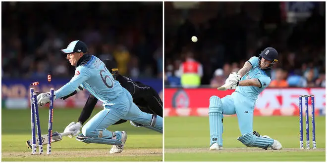 Jos Buttler (L) and Ben Stokes (R) were both instrumental in the World Cup Final victory