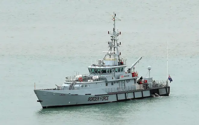 A cutter has been patrolling British shores over the Christmas period