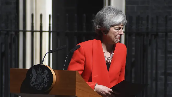 Theresa May was in tears as she announced her resignation