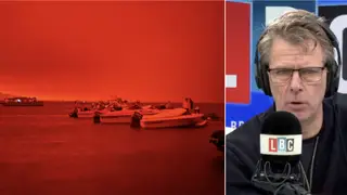 Andrew Castle heard from a man escaping the fires by boat