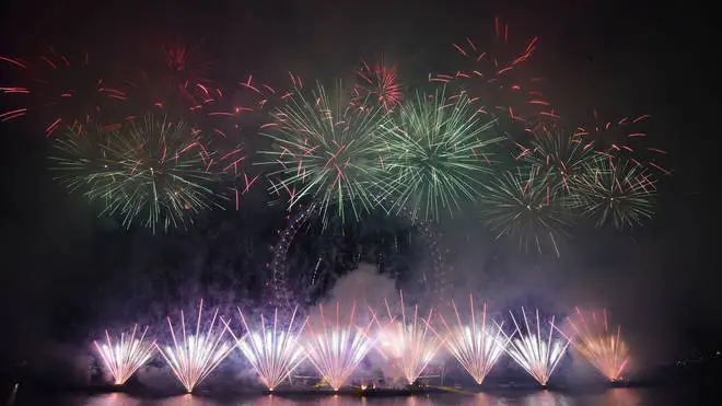 More than 12,000 fireworks made up the spectacular display.