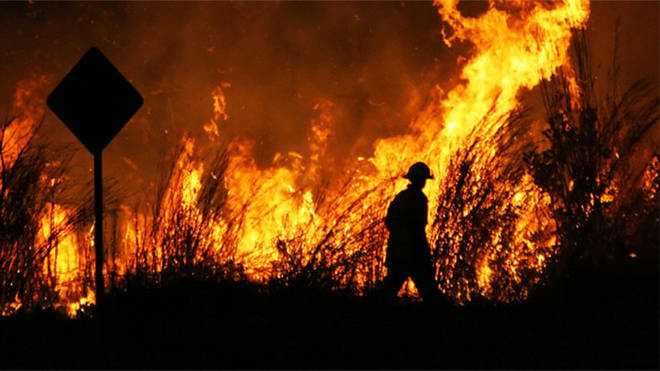 Firefighters tackled blazes across several states